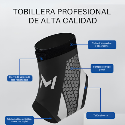 Tobillera de compresión con tobillo abierto