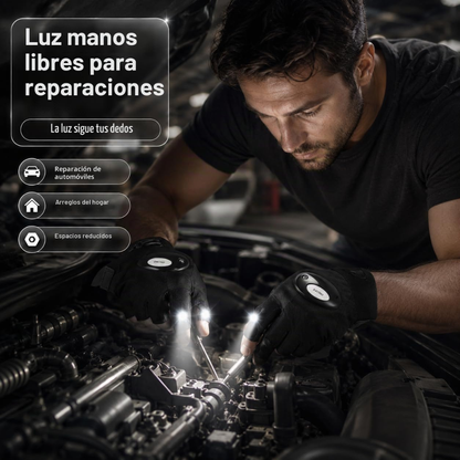 Guantes con luz led