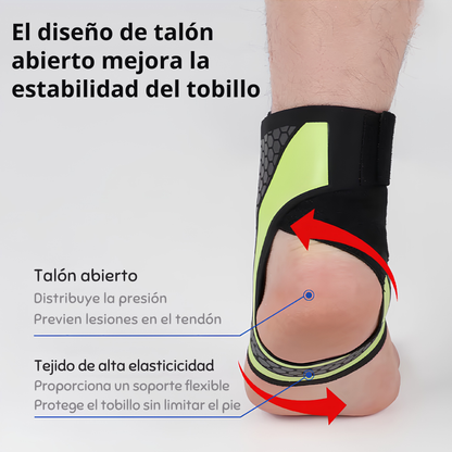 Tobillera de compresión con tobillo abierto